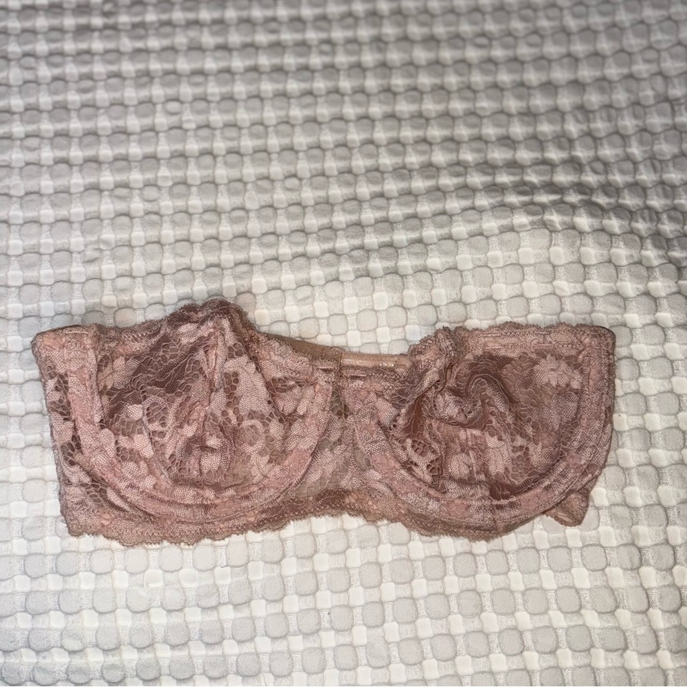 Free People Lace Bandeau in Dusty Rose